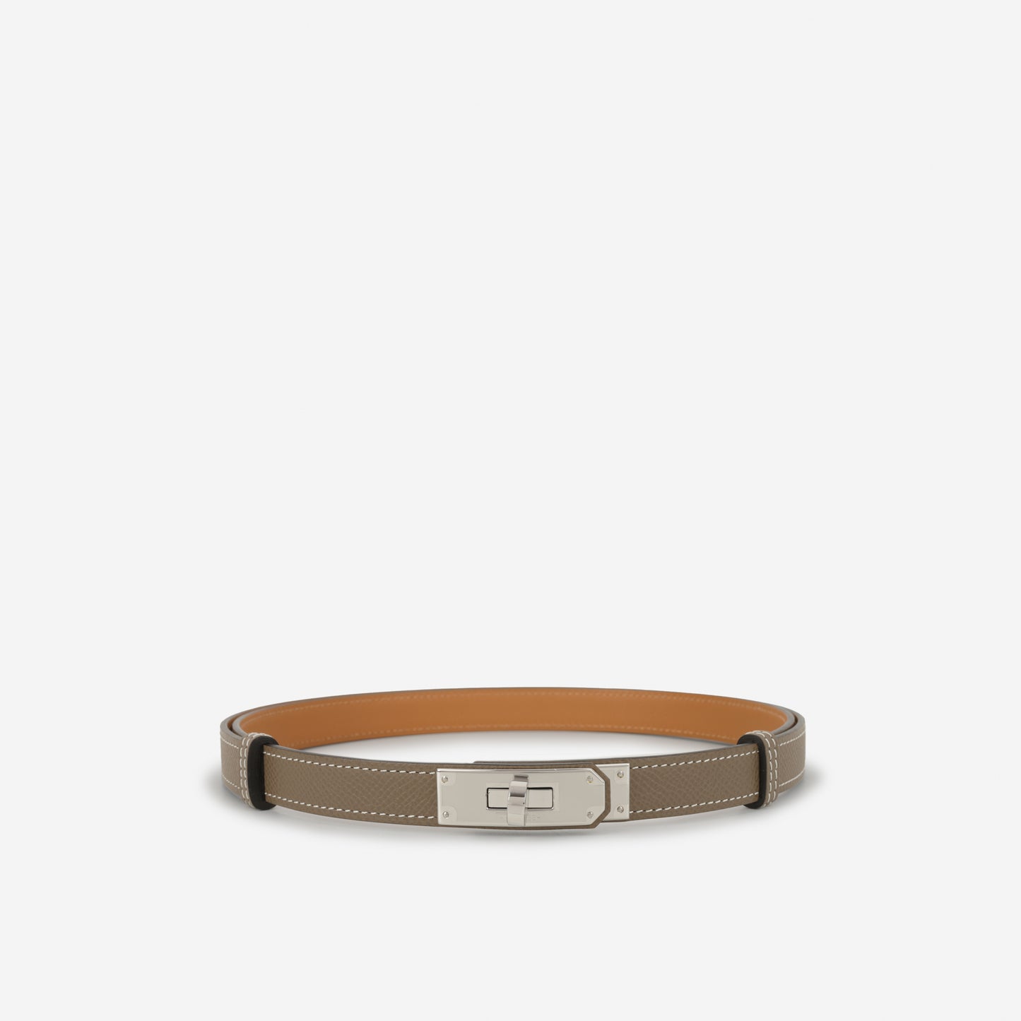 Hermès Kelly 18 Belt - Etoupe Epsom | Palladium Hardware