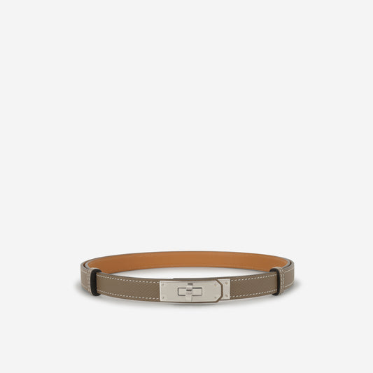Hermès Kelly 18 Belt - Etoupe Epsom | Palladium Hardware