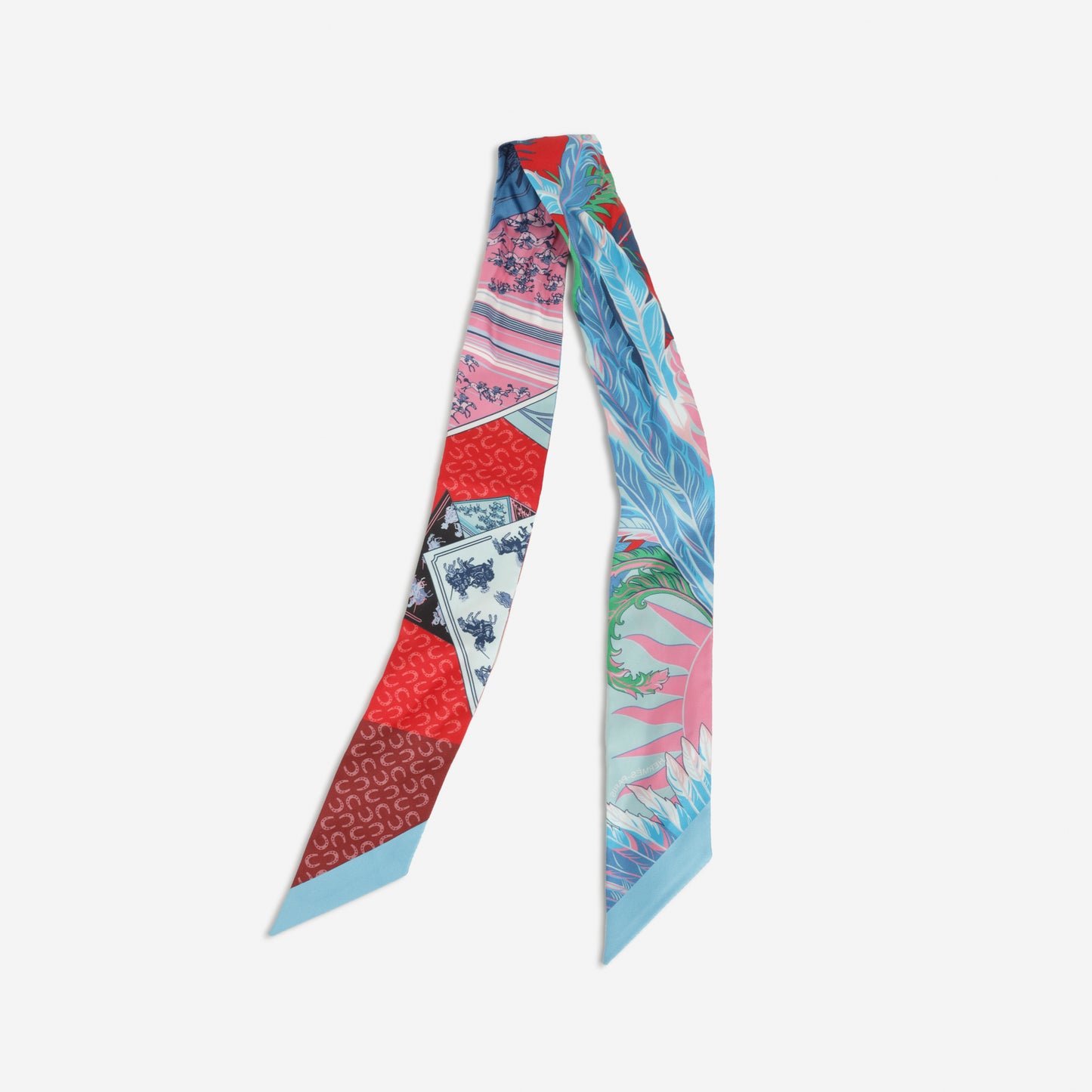 Hermès Twilly Cheval Phoenix - Rose / Rouge / Bleu / Vert Silk