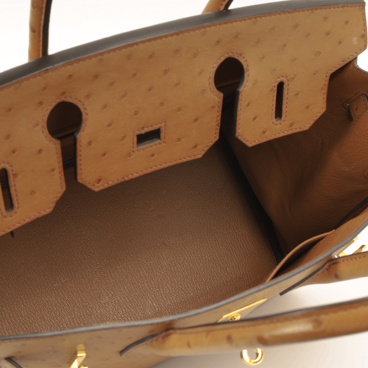 Hermès Birkin 30 - Cognac Ostich | Gold Hardware