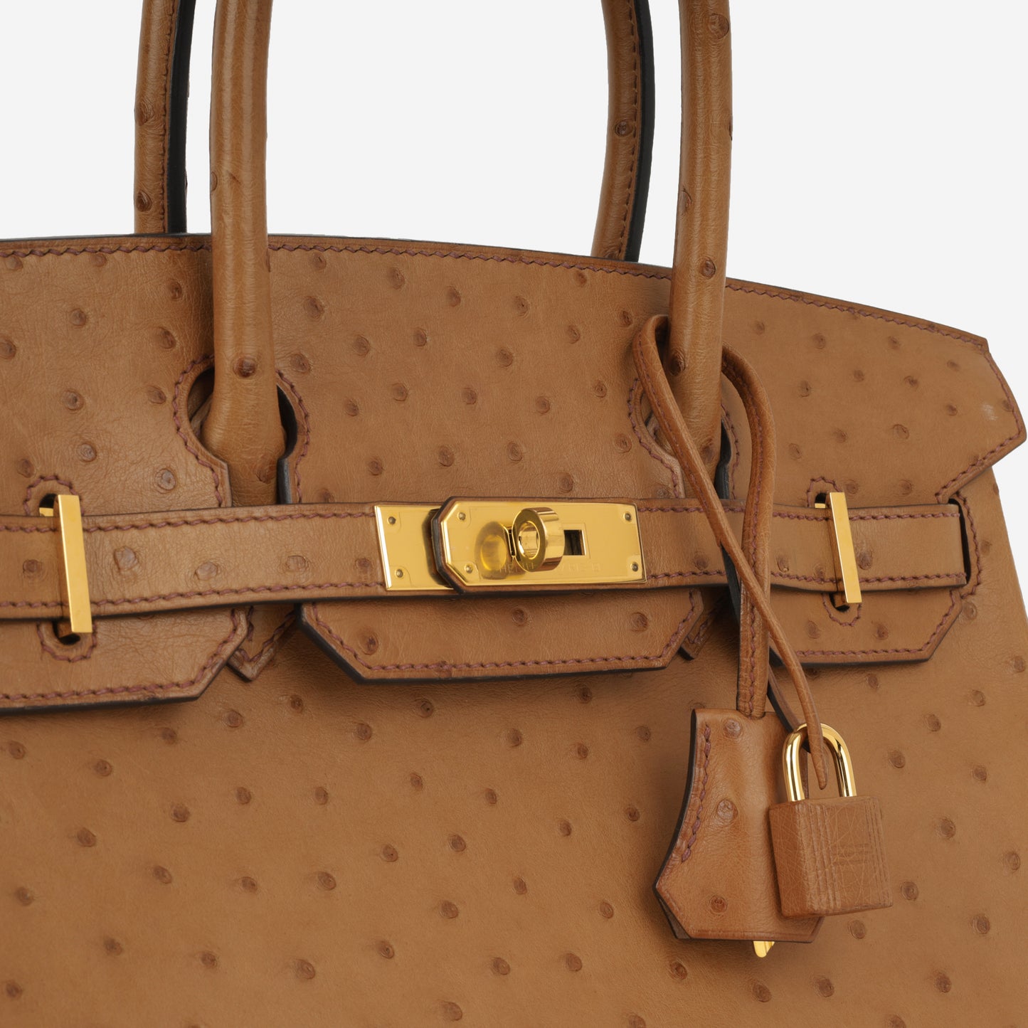 Hermès Birkin 30 - Cognac Ostich | Gold Hardware
