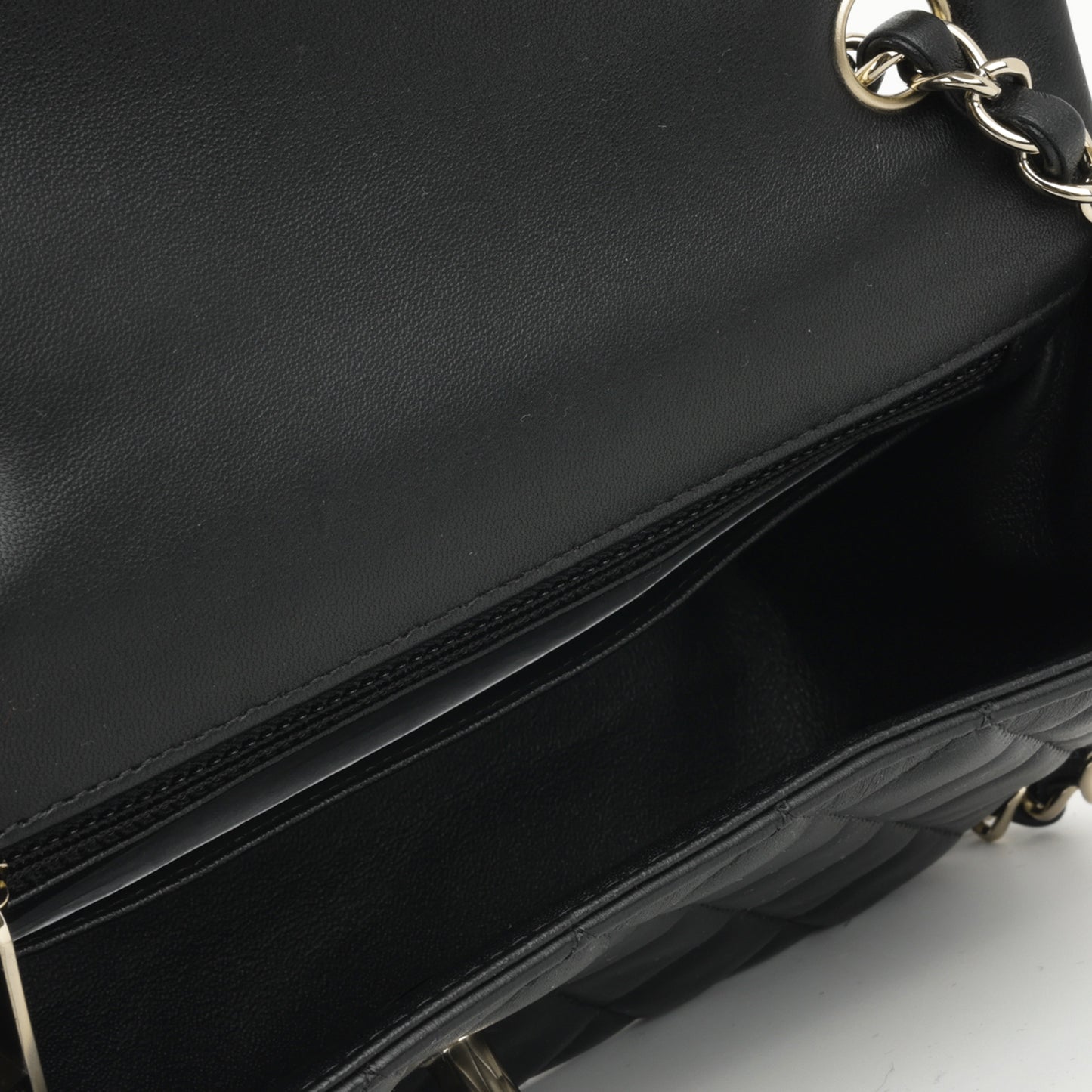 Chanel Mini Rectangular - Black Lambskin | Champagne Gold Hardware