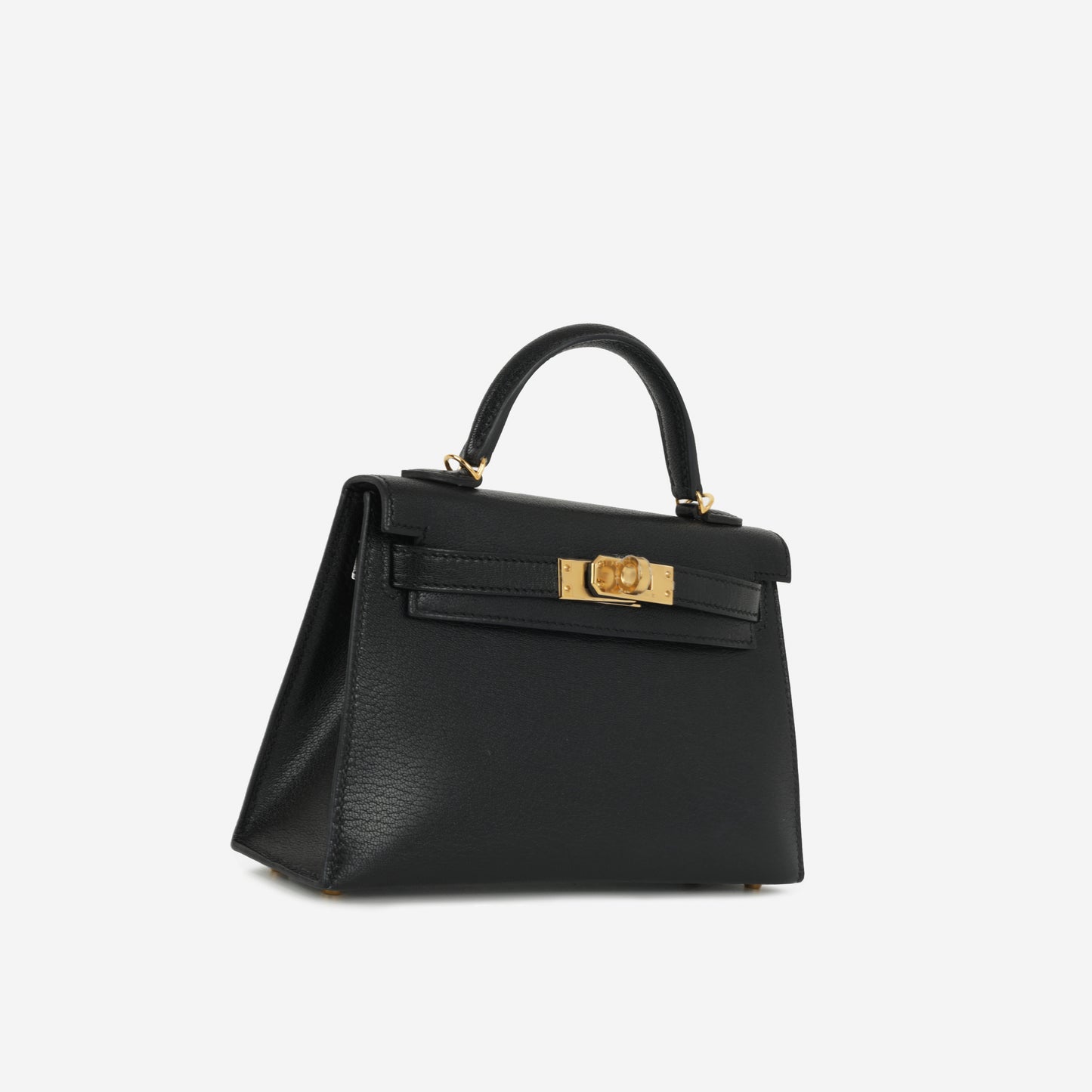 Hermès Mini Kelly 20 II - Noir Chevre Chamkila | Gold Hardware
