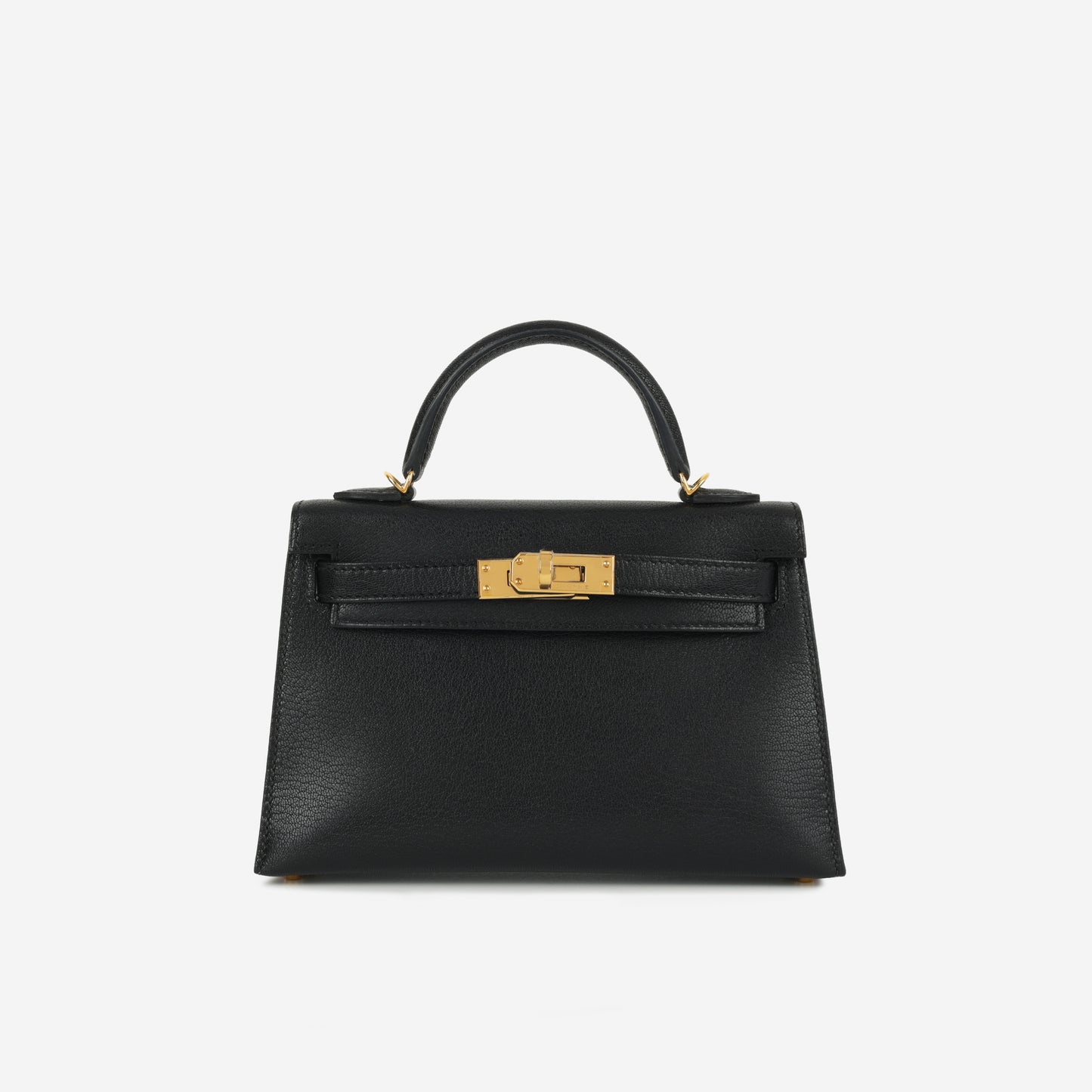 Hermès Mini Kelly 20 II - Noir Chevre Chamkila | Gold Hardware