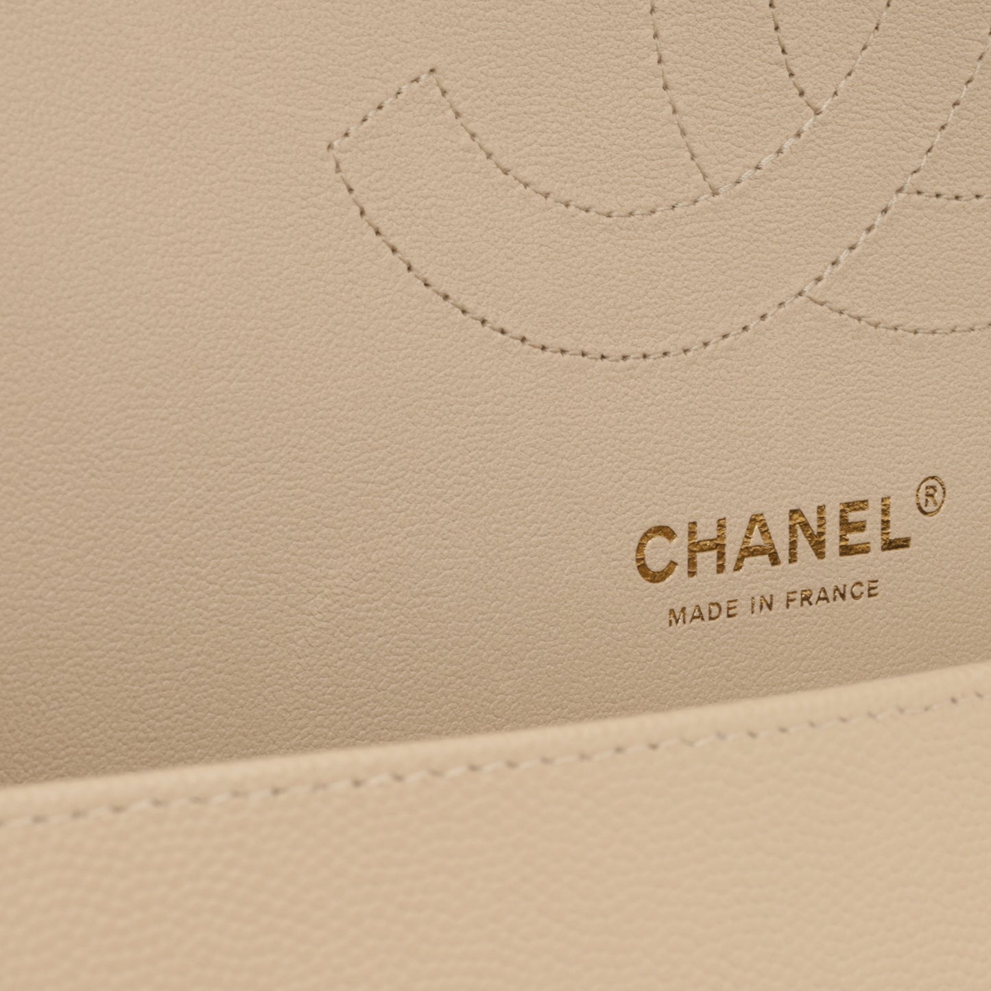 Chanel Classic Jumbo Double Flap - Ecru Caviar | Champagne Gold Hardware