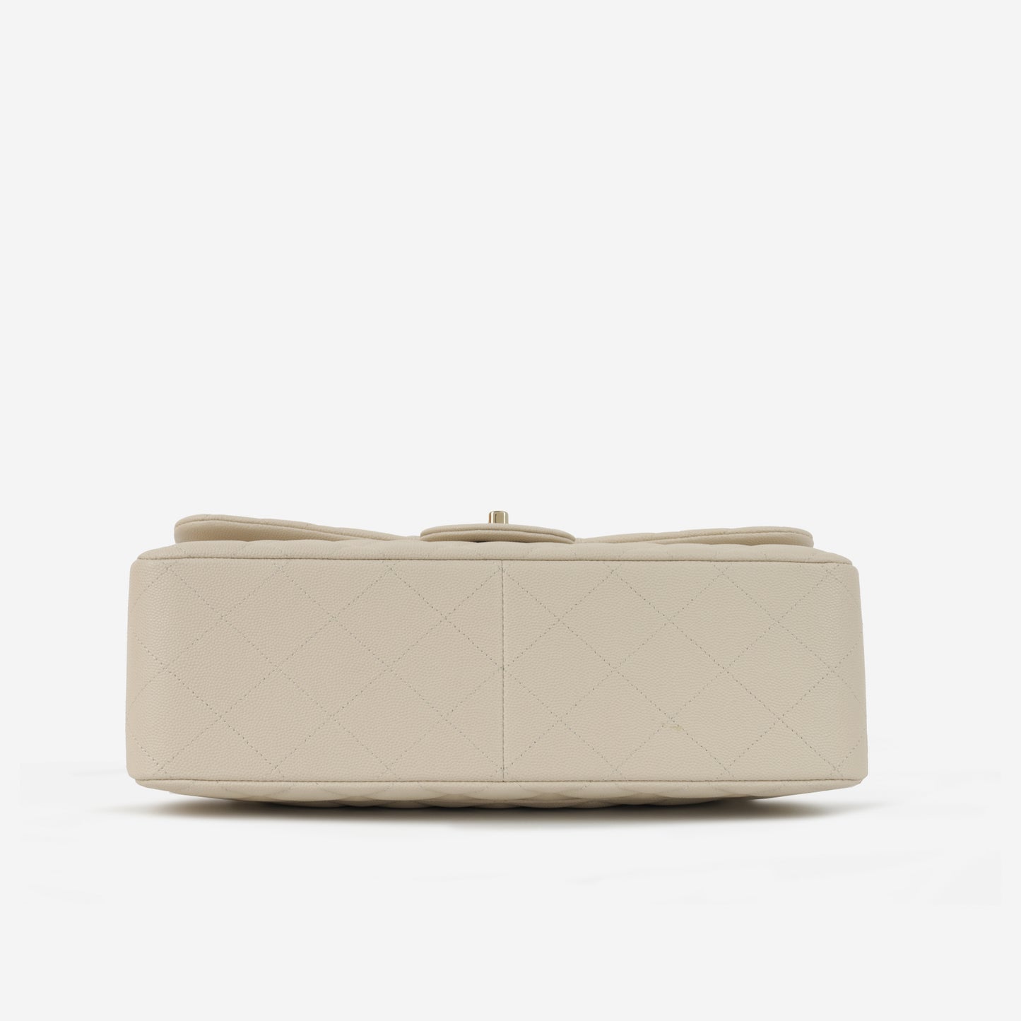 Chanel Classic Jumbo Double Flap - Ecru Caviar | Champagne Gold Hardware