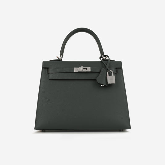 Hermès Kelly 25 - Vert Mangrove Epsom | Palladium Hardware