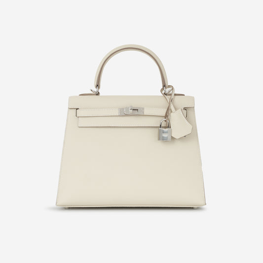 Hermès Kelly 25 - Craie Epsom | Palladium Hardware