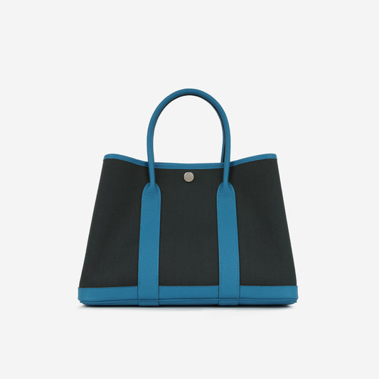 Hermès Garden Party 30 - Bleu Ocean Canvas / Bleu Zanzibar Negonda | Palladium Hardware