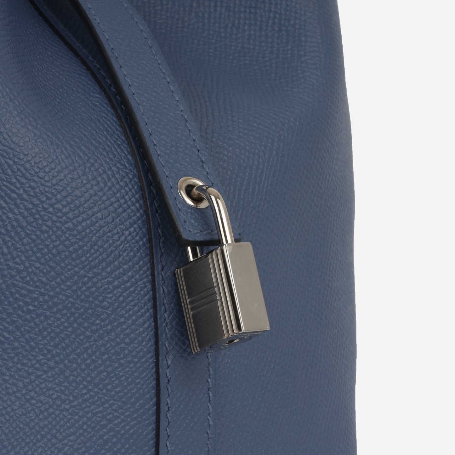 Hermès Picotin 22 Tressage De Cuir - Bleu Encre / Noir / Brique Epsom | Palladium Hardware