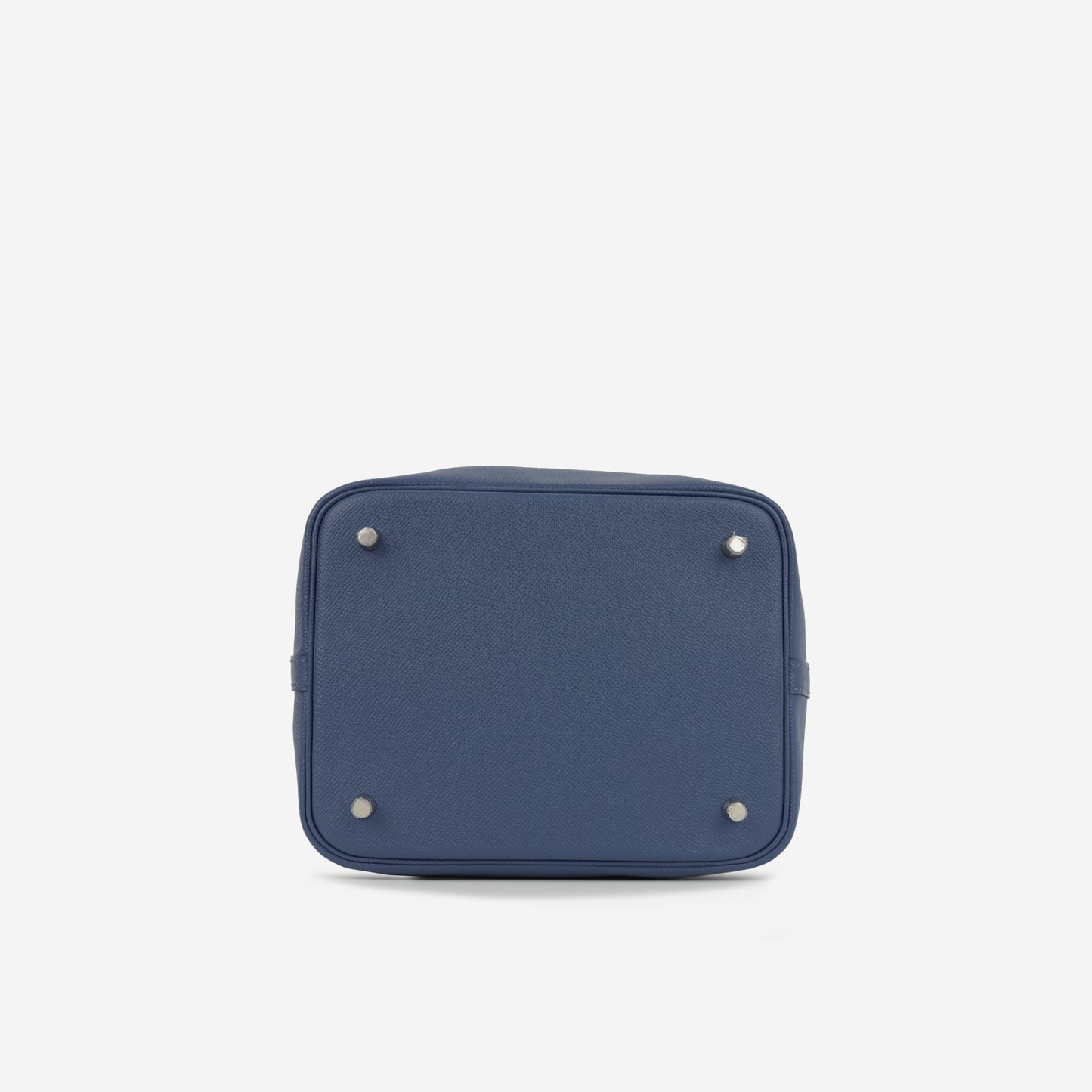 Hermès Picotin 22 Tressage De Cuir - Bleu Encre / Noir / Brique Epsom | Palladium Hardware