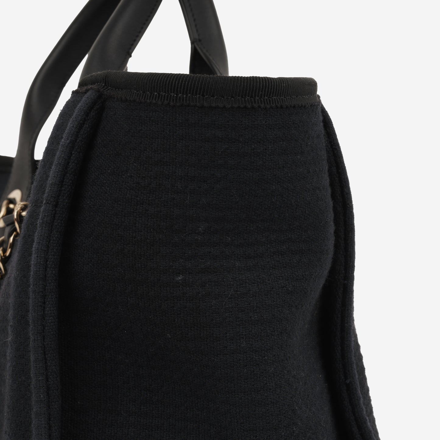Chanel Small Deauville - Black Mixed Fabrics | Champagne Gold Hardware