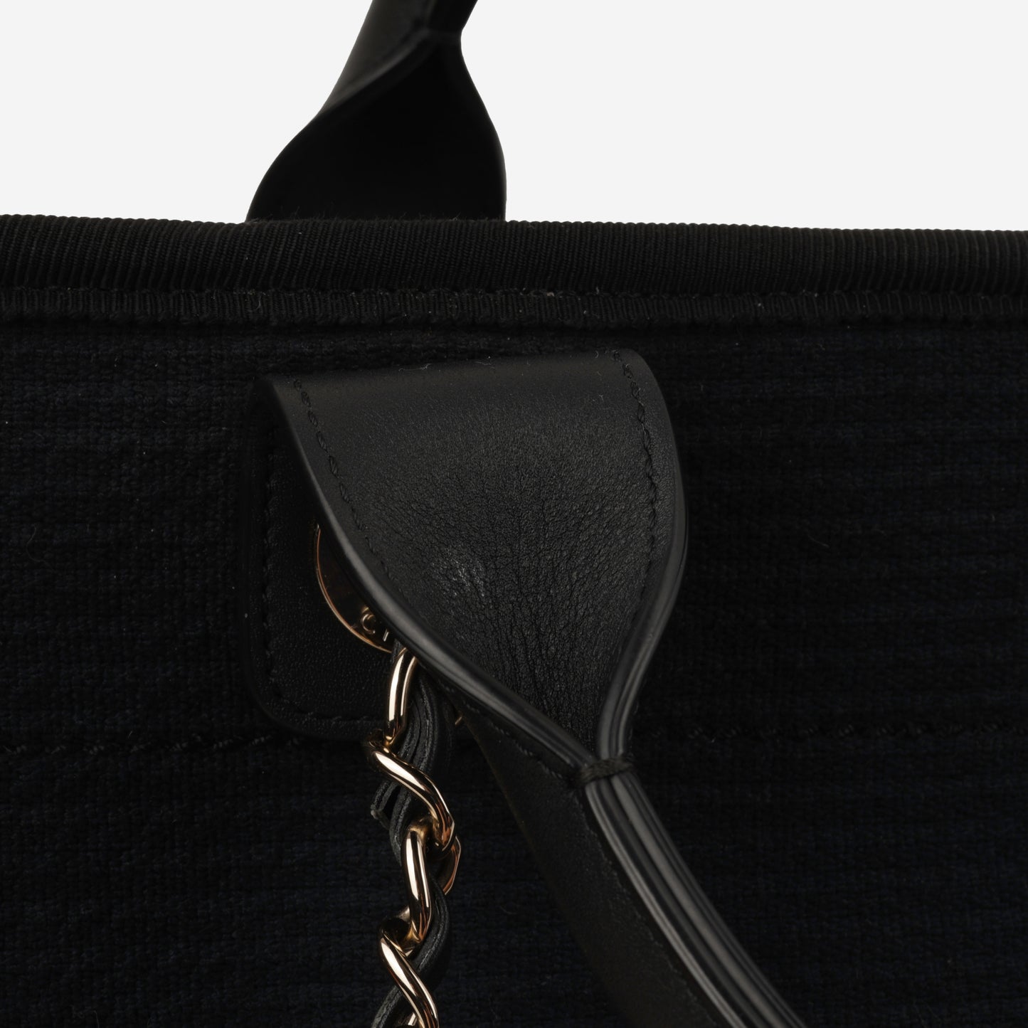 Chanel Small Deauville - Black Mixed Fabrics | Champagne Gold Hardware
