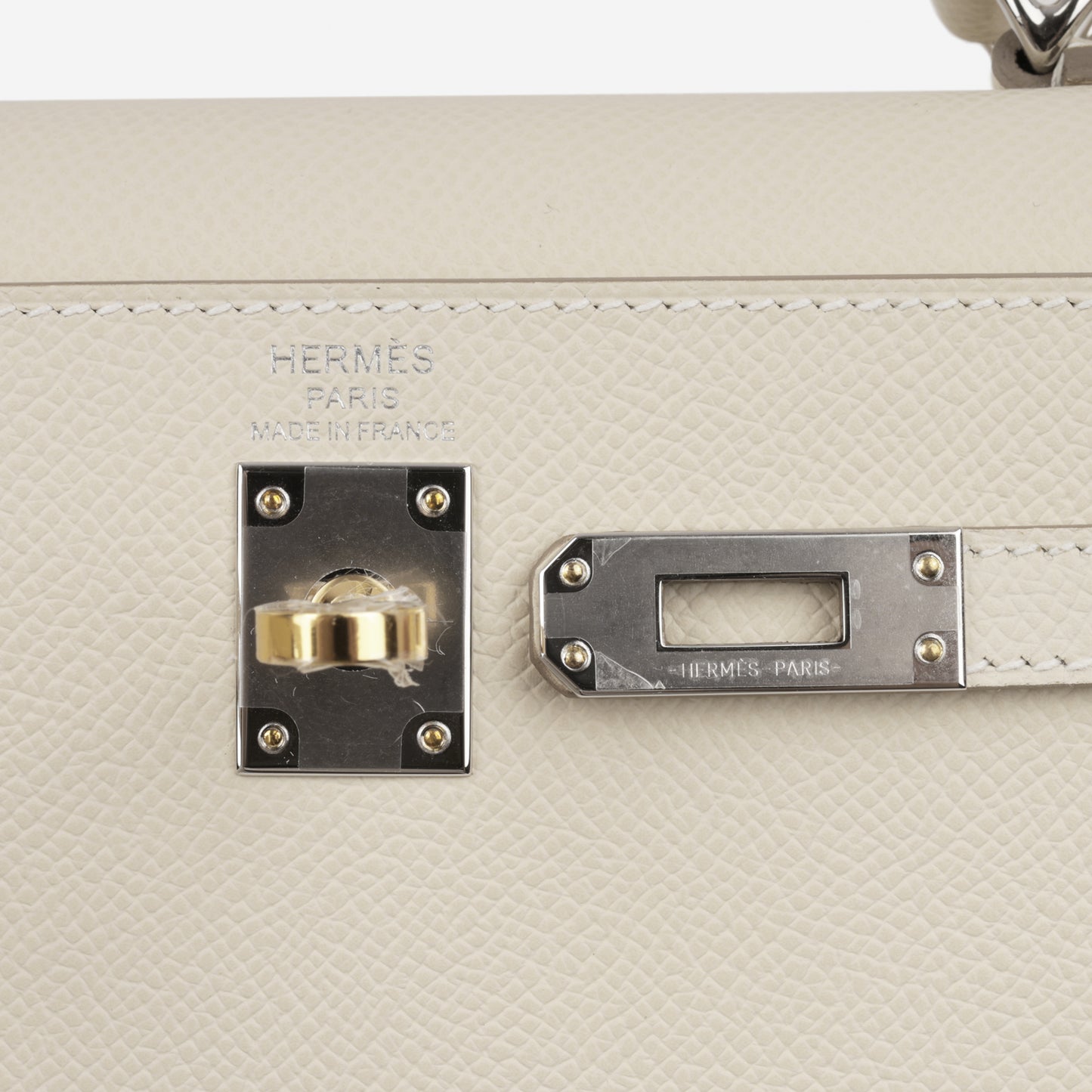 Hermès Kelly 25 - Craie Epsom | Electrum Hardware