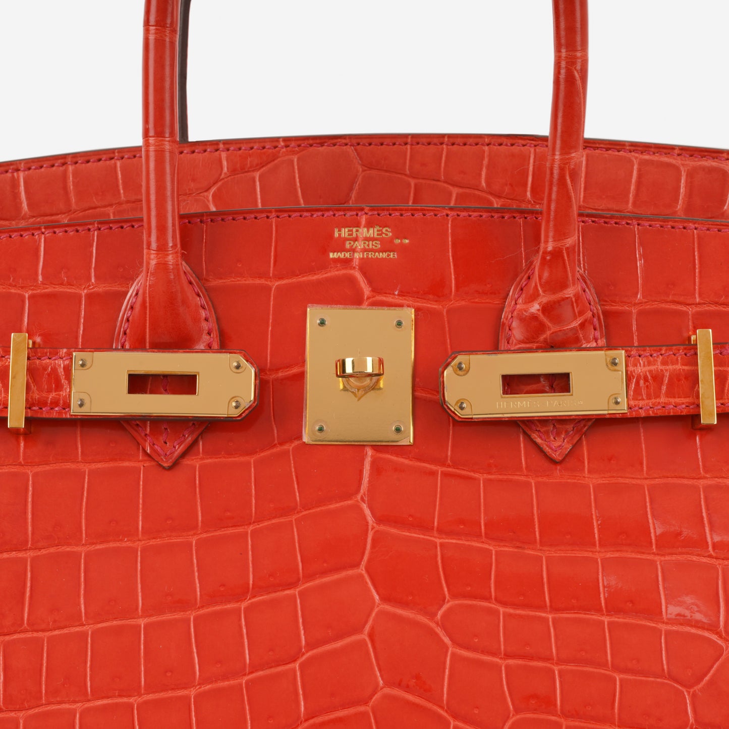 Hermès Birkin 30 - Geranium Crocodile Niloticus | Gold Hardware