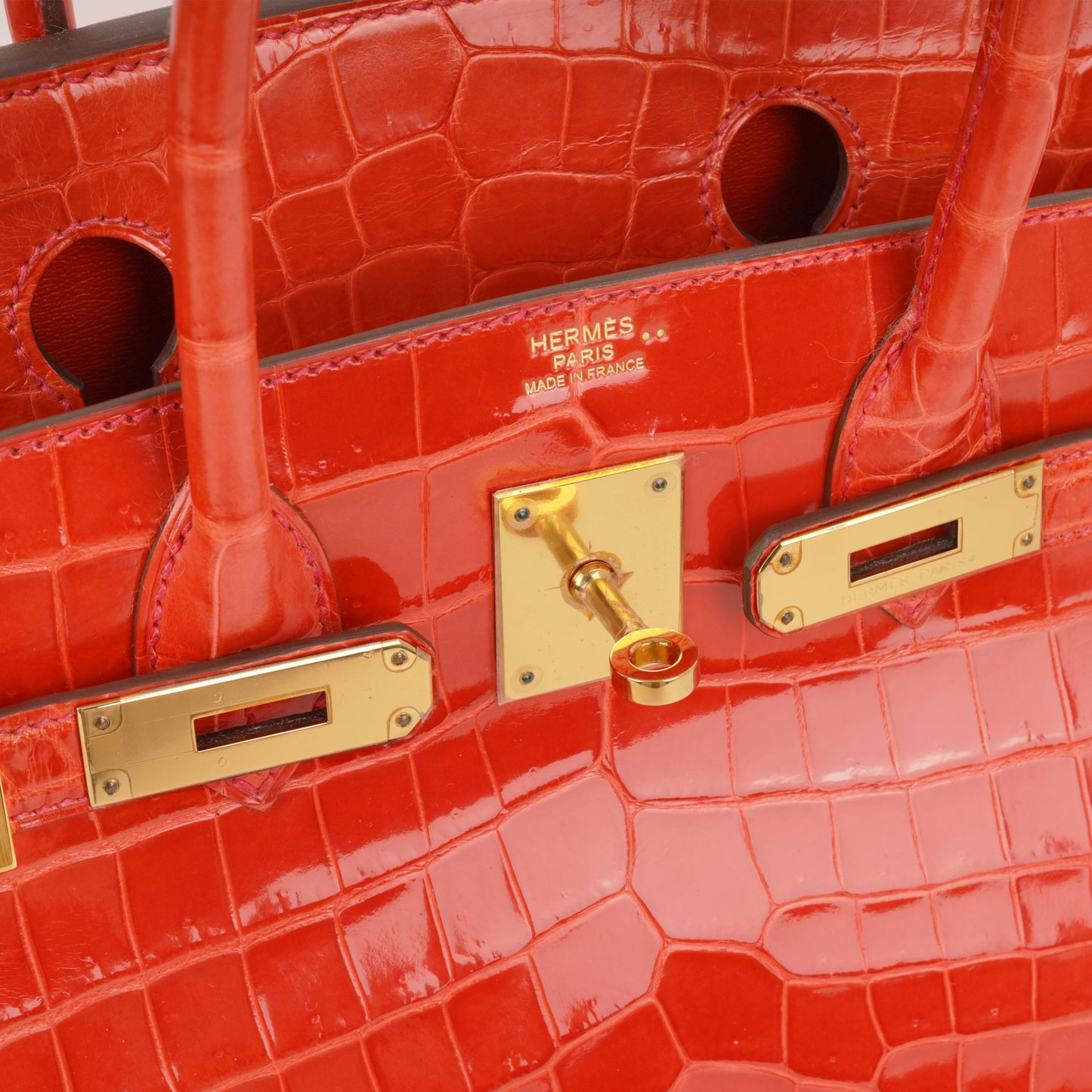Hermès Birkin 30 - Geranium Crocodile Niloticus | Gold Hardware