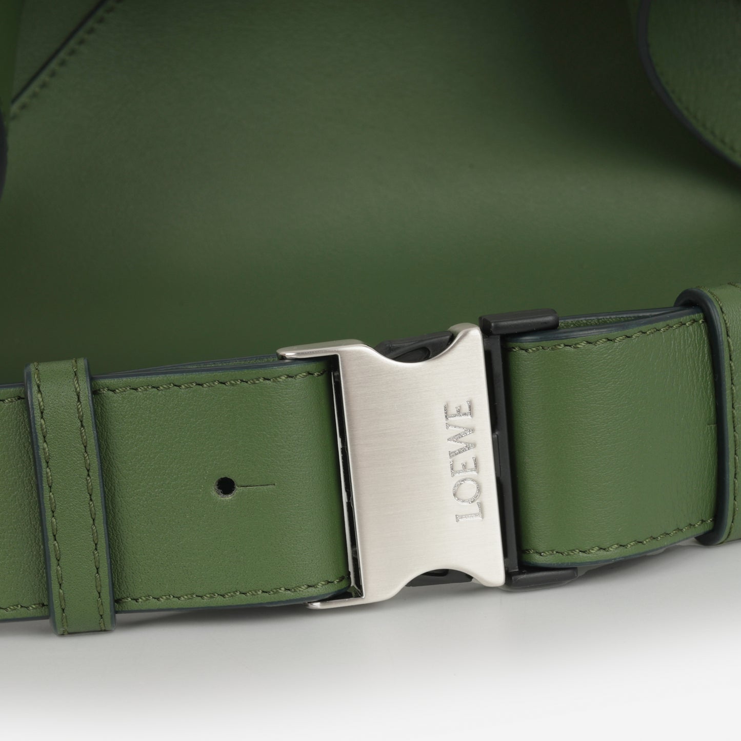 Loewe Puzzle Edge Bumbag - Green Calfskin | Silver Hardware