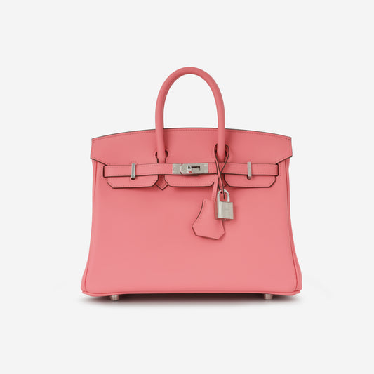 Hermès Birkin 25 - Rose Azalee Swift | Palladium Hardware