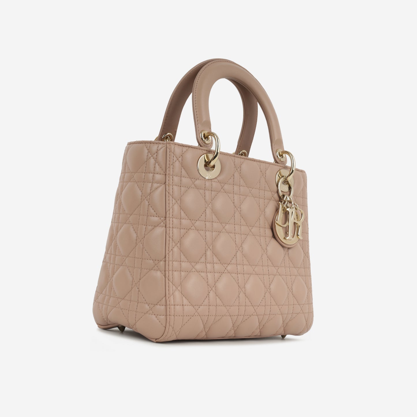 Medium Lady Dior - Blush Lambskin | Champagne Gold Hardware