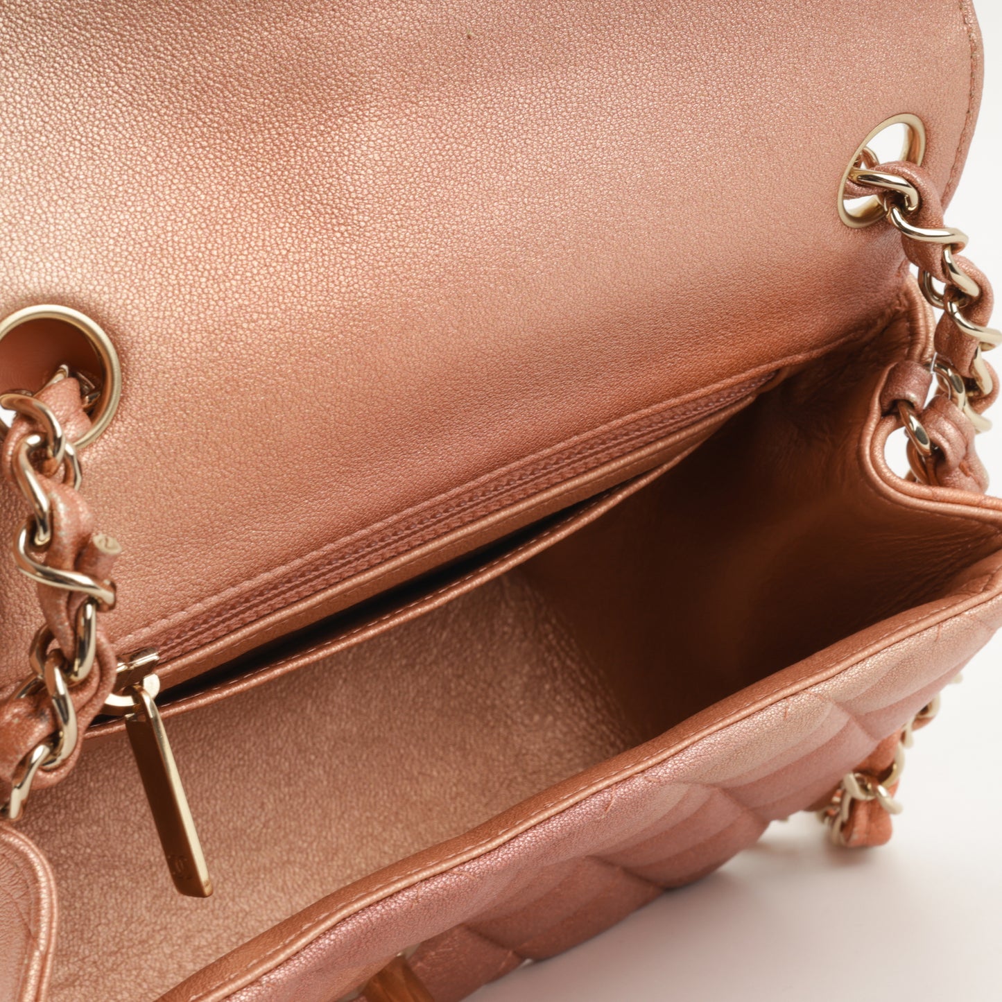 Chanel Mini Square Iridescent Pink Ombre | Gold Hardware