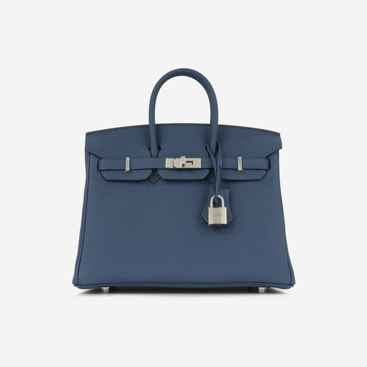 Hermès Birkin 25 - Blue Tie Togo | Palladium Hardware