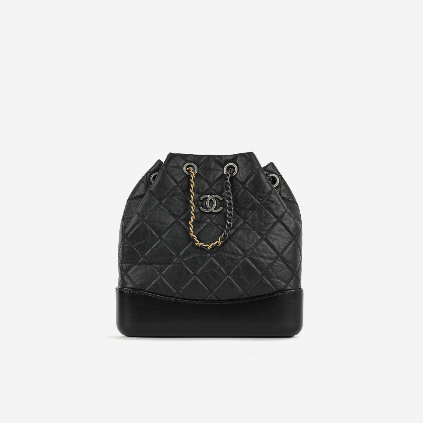 Chanel Gabrielle Backpack - Black Aged Calfskin | Mixed Hardware