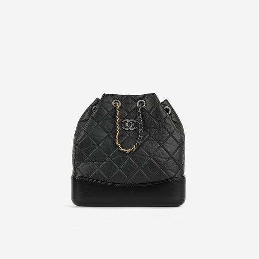 Chanel Gabrielle Backpack - Black Aged Calfskin | Mixed Hardware