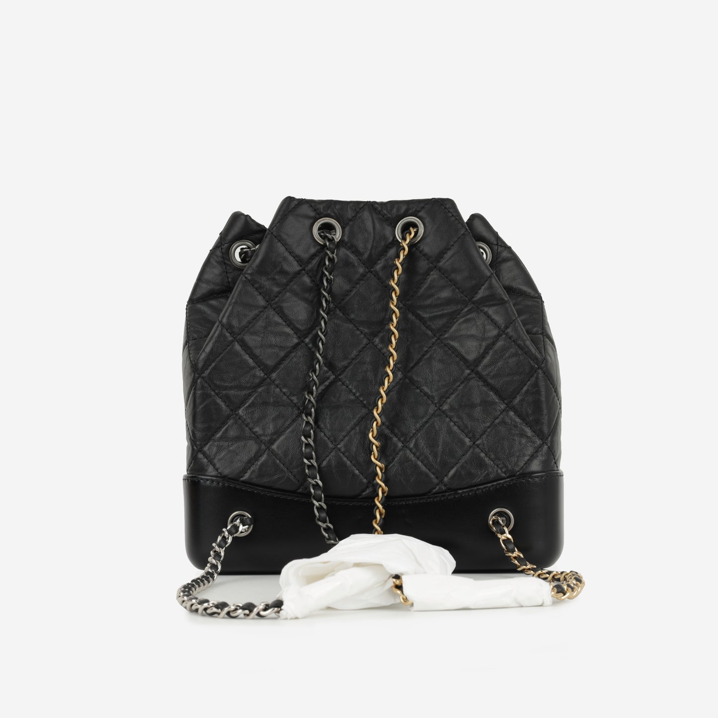 Chanel Gabrielle Backpack - Black Aged Calfskin | Mixed Hardware