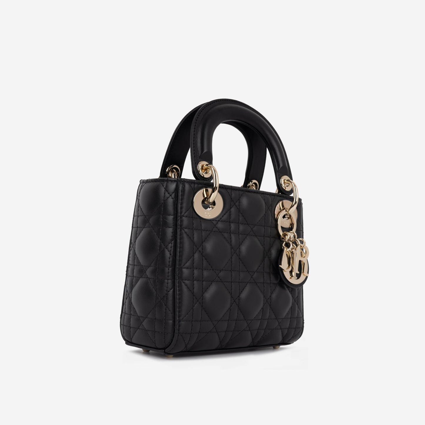 Dior Mini Lady Dior - Black Lambskin | Champagne Gold Hardware