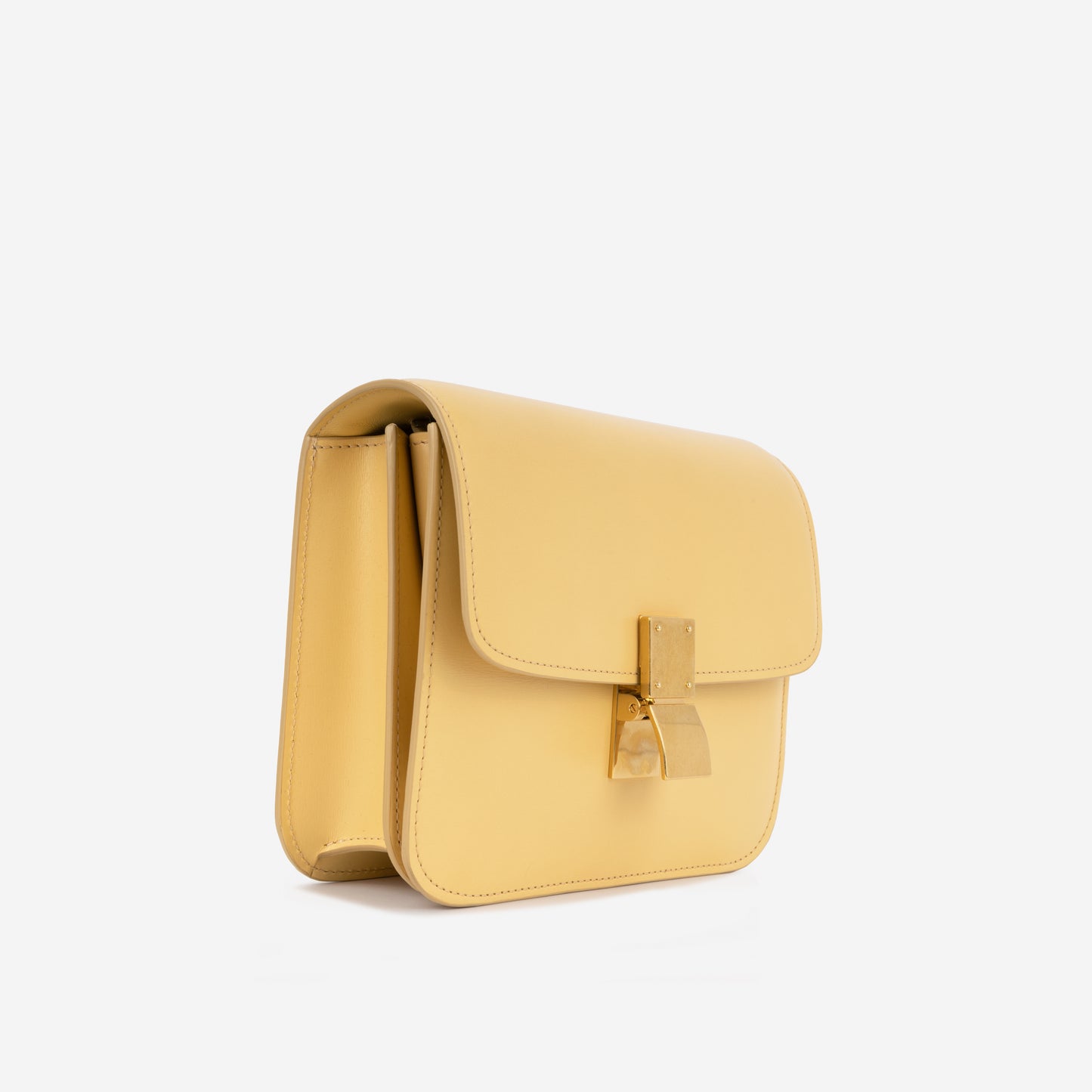 Celine Teen Classic Box Bag - Spring Yellow | Antique Gold Hardware