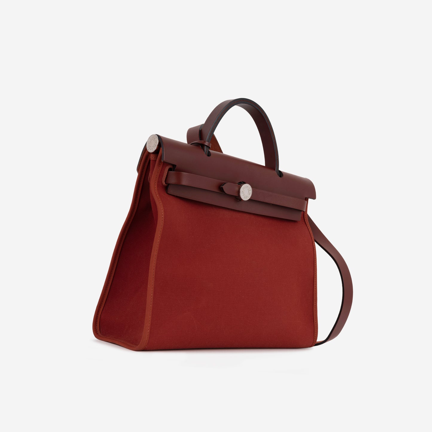 Hermès Herbag 31 - Rouge H Canvas / Hunter | Palladium Hardware