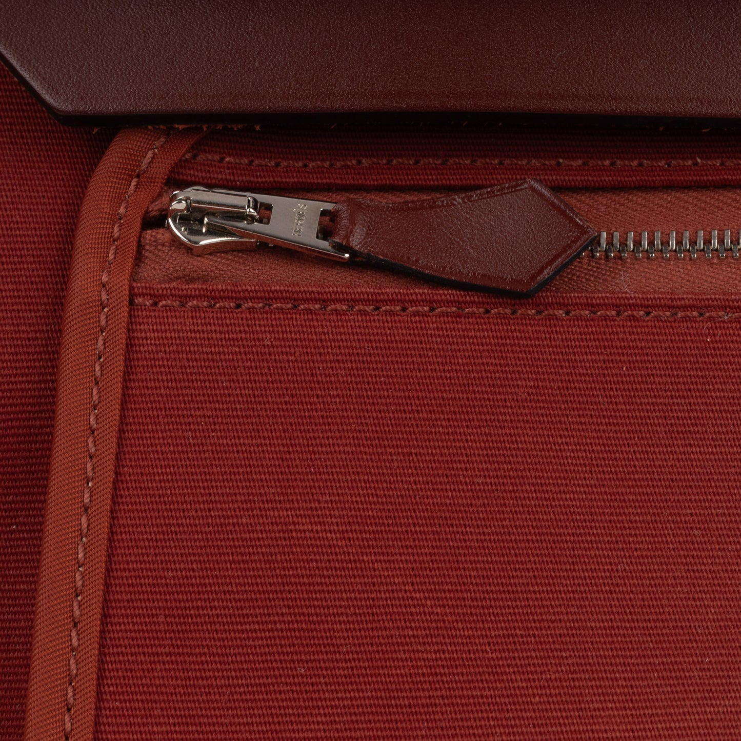 Hermès Herbag 31 - Rouge H Canvas / Hunter | Palladium Hardware