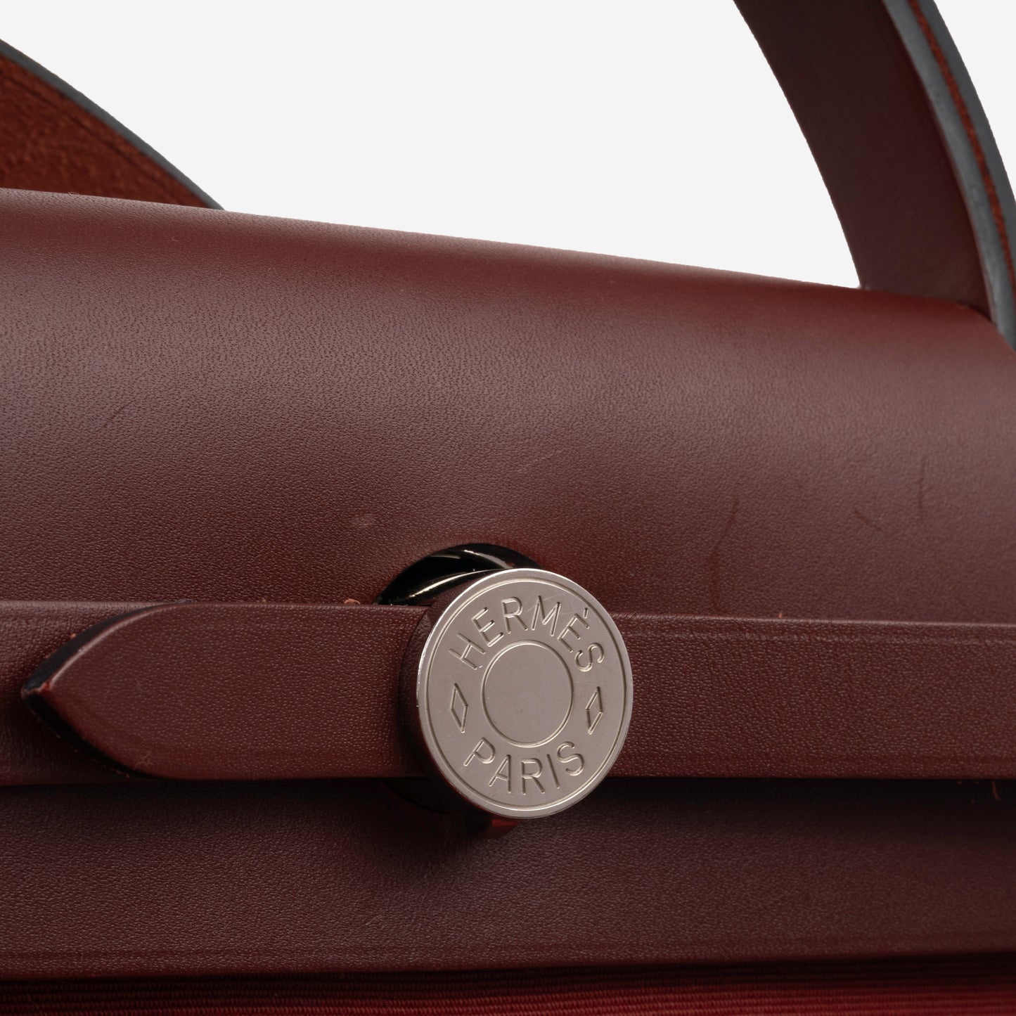 Hermès Herbag 31 - Rouge H Canvas / Hunter | Palladium Hardware