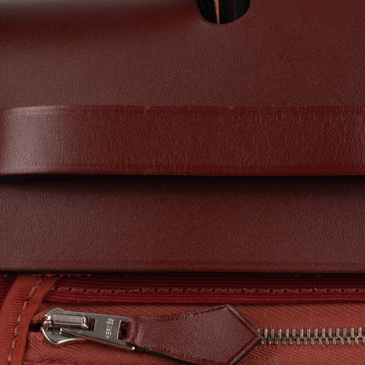 Hermès Herbag 31 - Rouge H Canvas / Hunter | Palladium Hardware