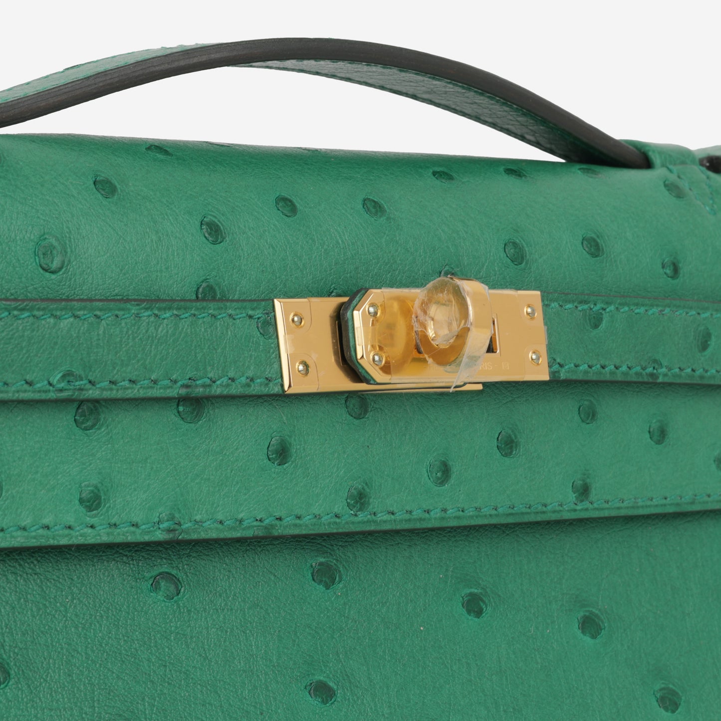 Hermès Kelly Pochette - Vert Vertigo Ostrich | Gold Hardware