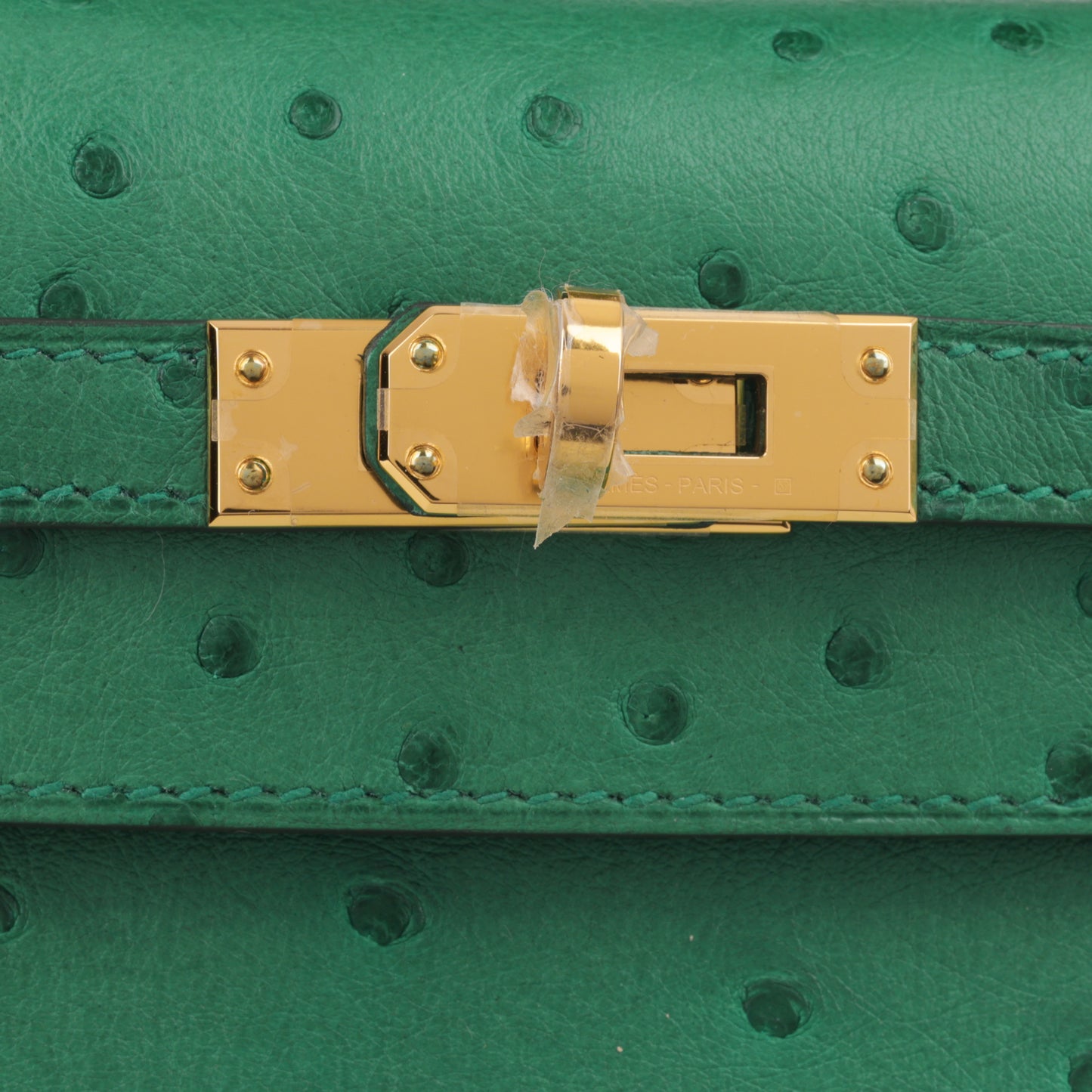 Hermès Kelly Pochette - Vert Vertigo Ostrich | Gold Hardware