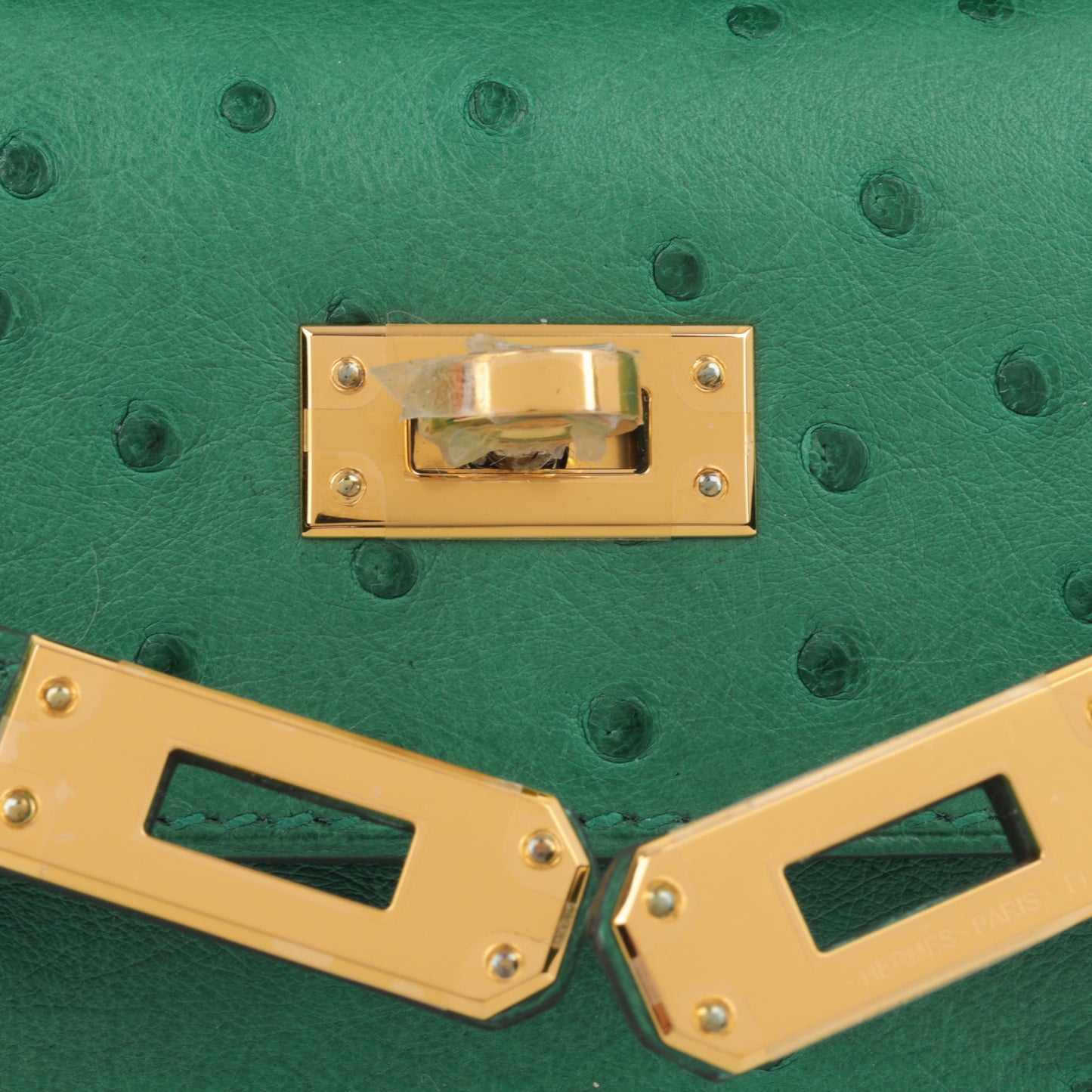 Hermès Kelly Pochette - Vert Vertigo Ostrich | Gold Hardware