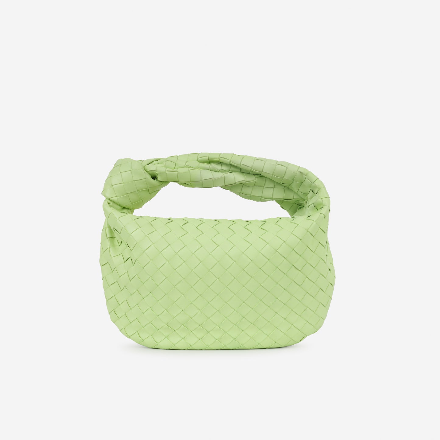 Bottega Veneta Teen Jodie - Pistachio Intrecciato | Gold Hardware