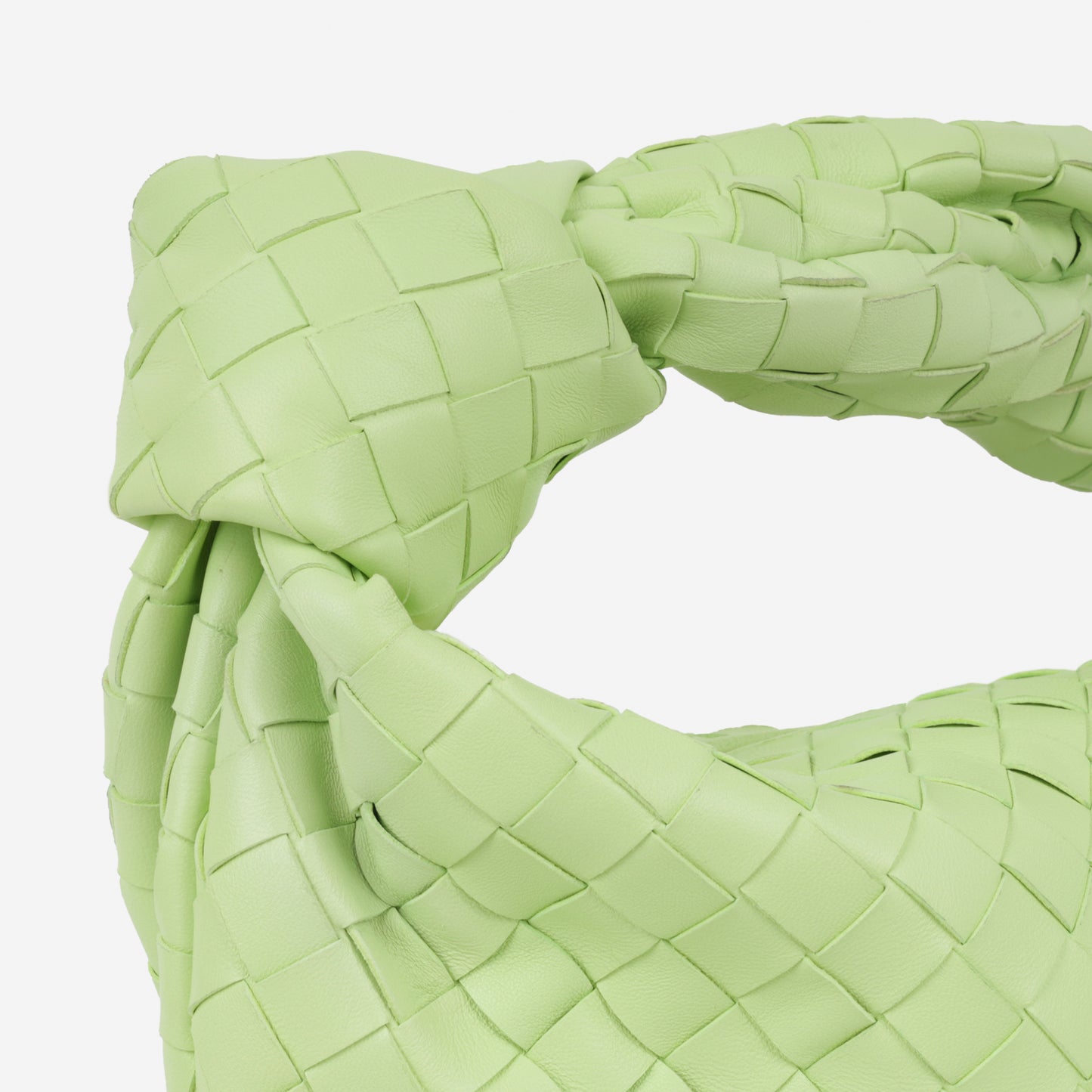 Bottega Veneta Teen Jodie - Pistachio Intrecciato | Gold Hardware