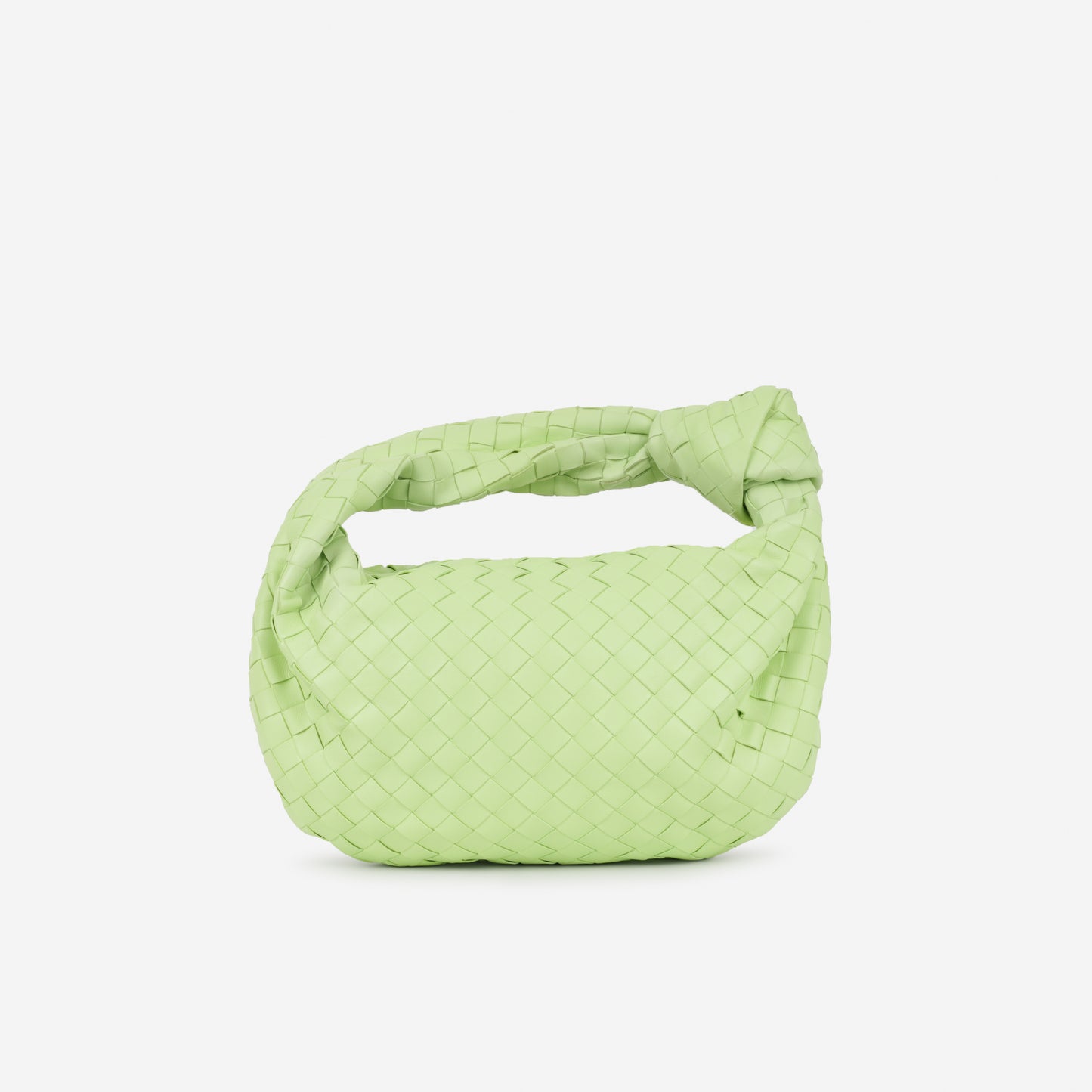 Bottega Veneta Teen Jodie - Pistachio Intrecciato | Gold Hardware