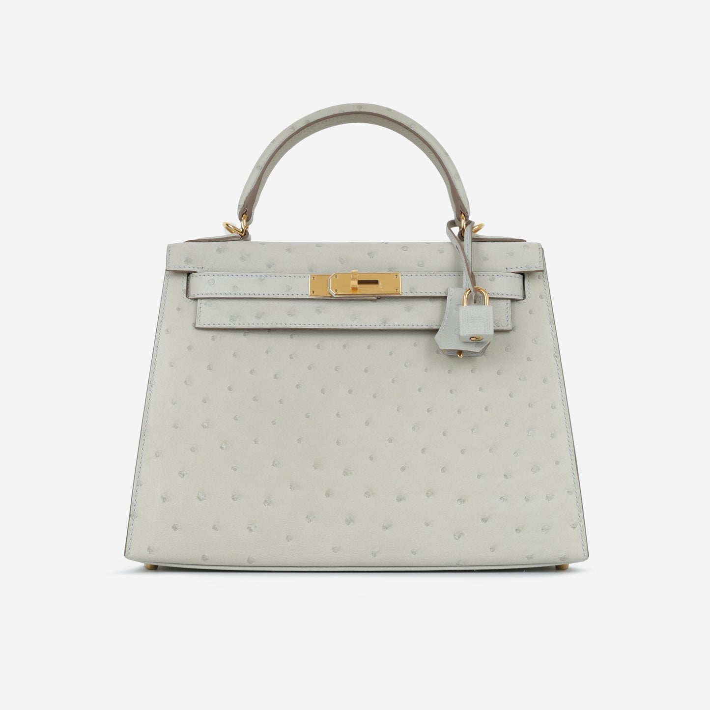 Hermès Kelly 28 - Gris Perle Ostrich | Gold Hardware