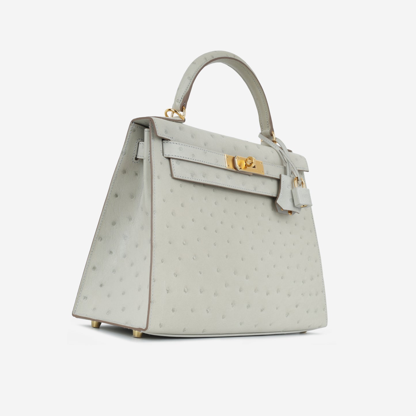 Hermès Kelly 28 - Gris Perle Ostrich | Gold Hardware