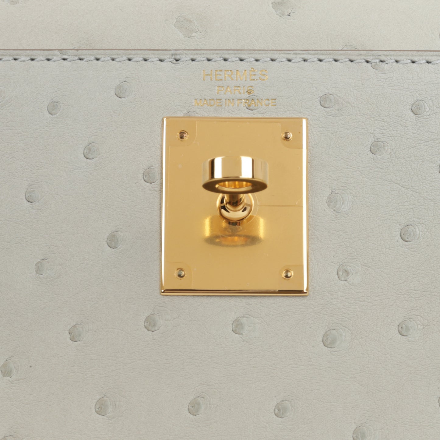 Hermès Kelly 28 - Gris Perle Ostrich | Gold Hardware