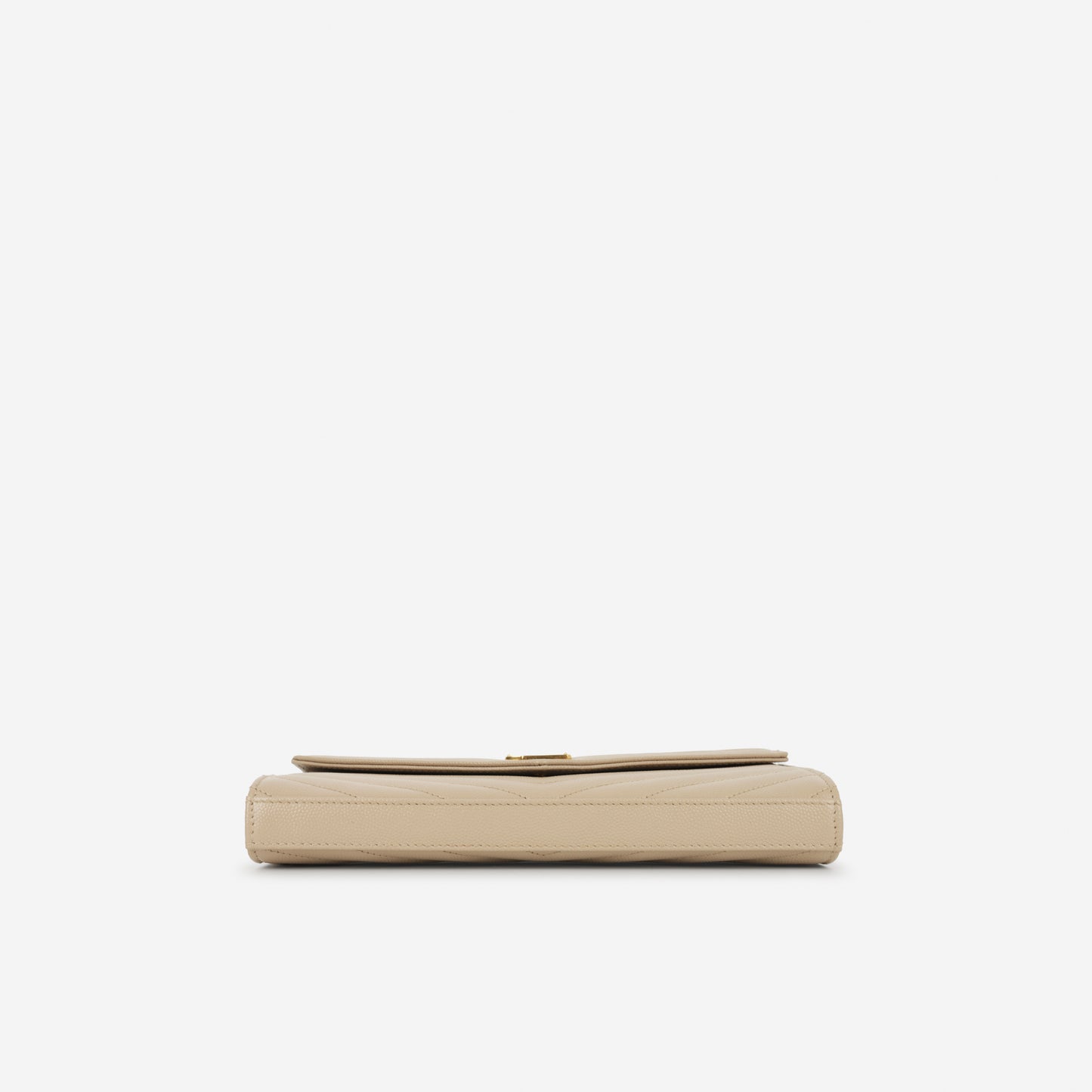 Saint Laurent Small Cassandre WOC – Beige Grained Calfskin | Gold Hardware