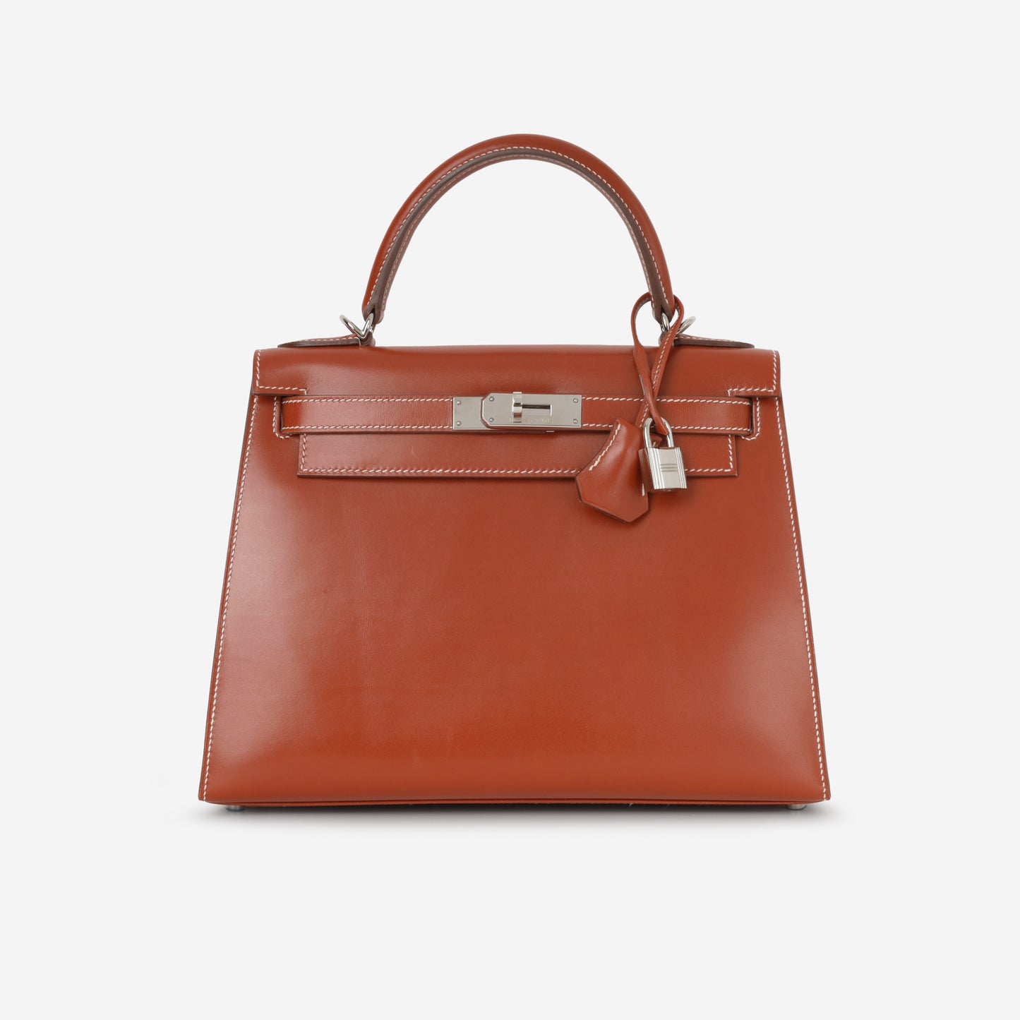 Hermès Kelly 28 - Brique Box Calf | Palladium Hardware