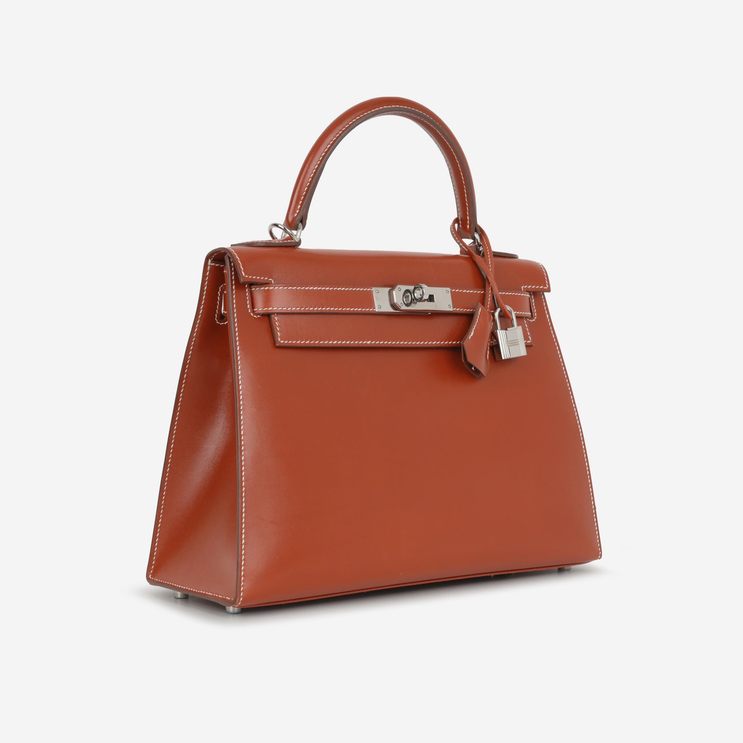 Hermès Kelly 28 - Brique Box Calf | Palladium Hardware