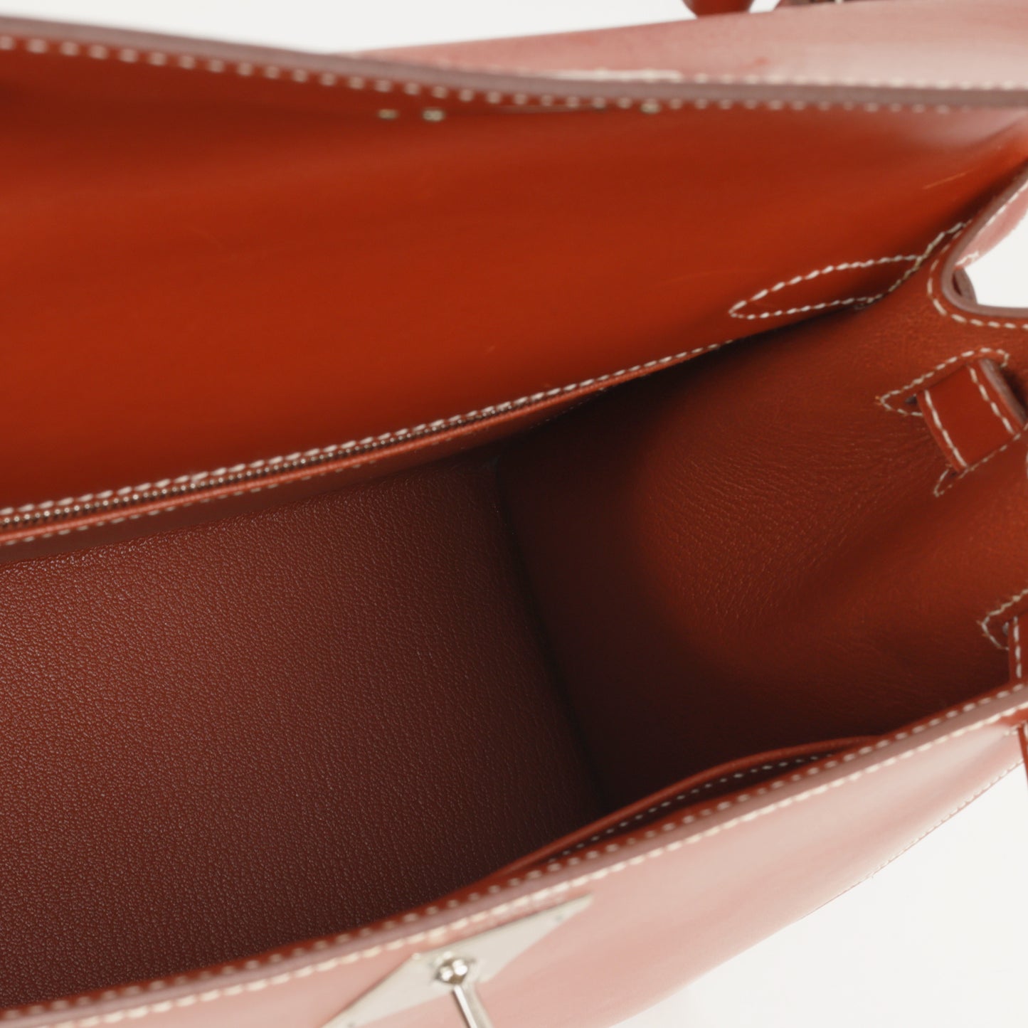 Hermès Kelly 28 - Brique Box Calf | Palladium Hardware