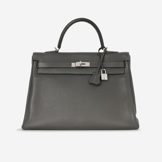 Hermès Kelly 35 - Graphite Clemence | Palladium Hardware