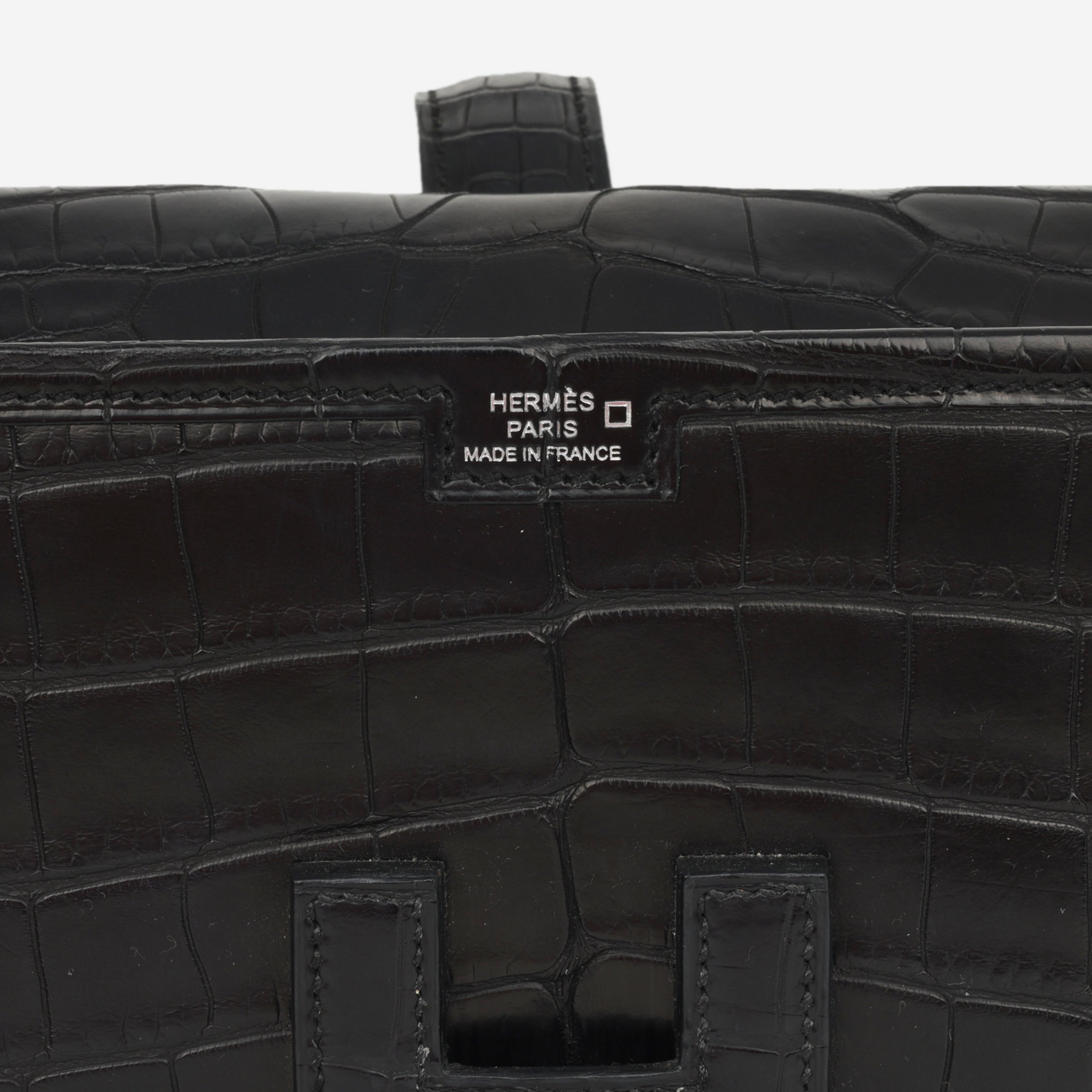 Hermès Jige Clutch 29 – Noir Matte Alligator Mississippiensis