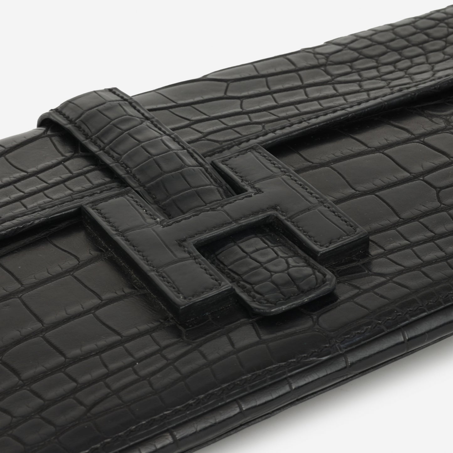 Hermès Jige Clutch 29 - Noir Matte Alligator Mississippiensis